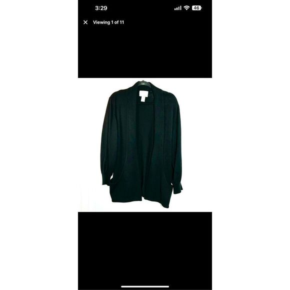 Sideffects Cardigan Sweater Women’s Large Open Front Pockets Thick Long Sleeve - Picture 1 of 12